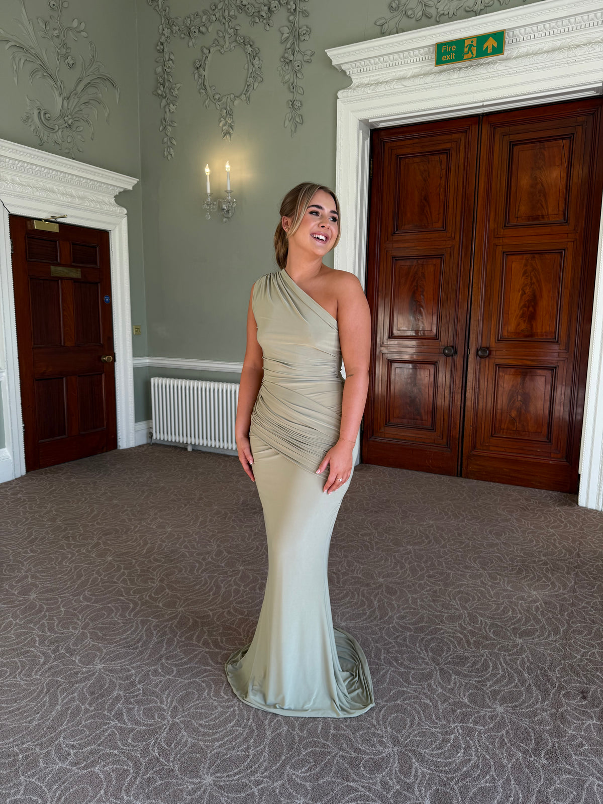 The One Shoulder Ruched Fishtail