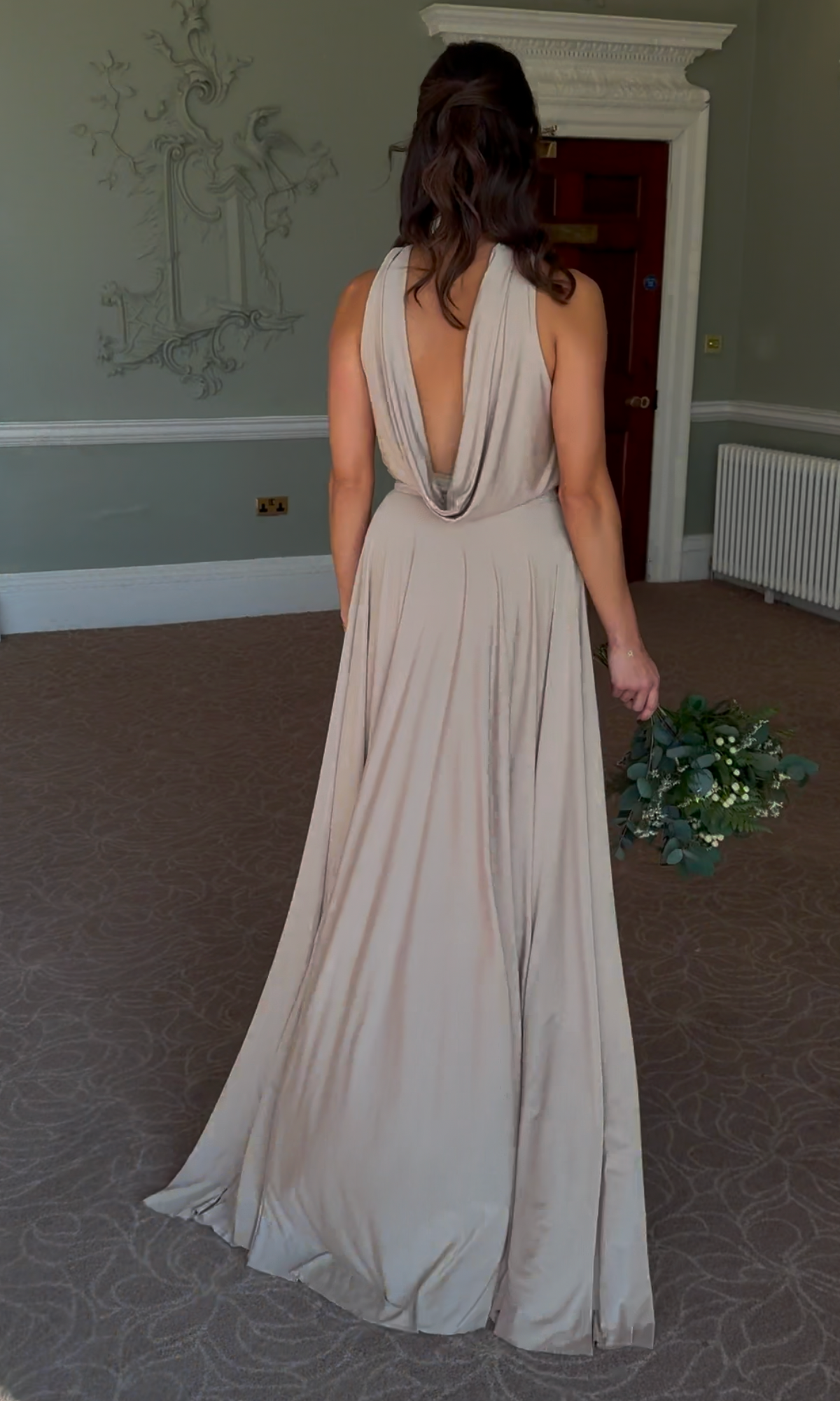The High Halter-Cowl Dress