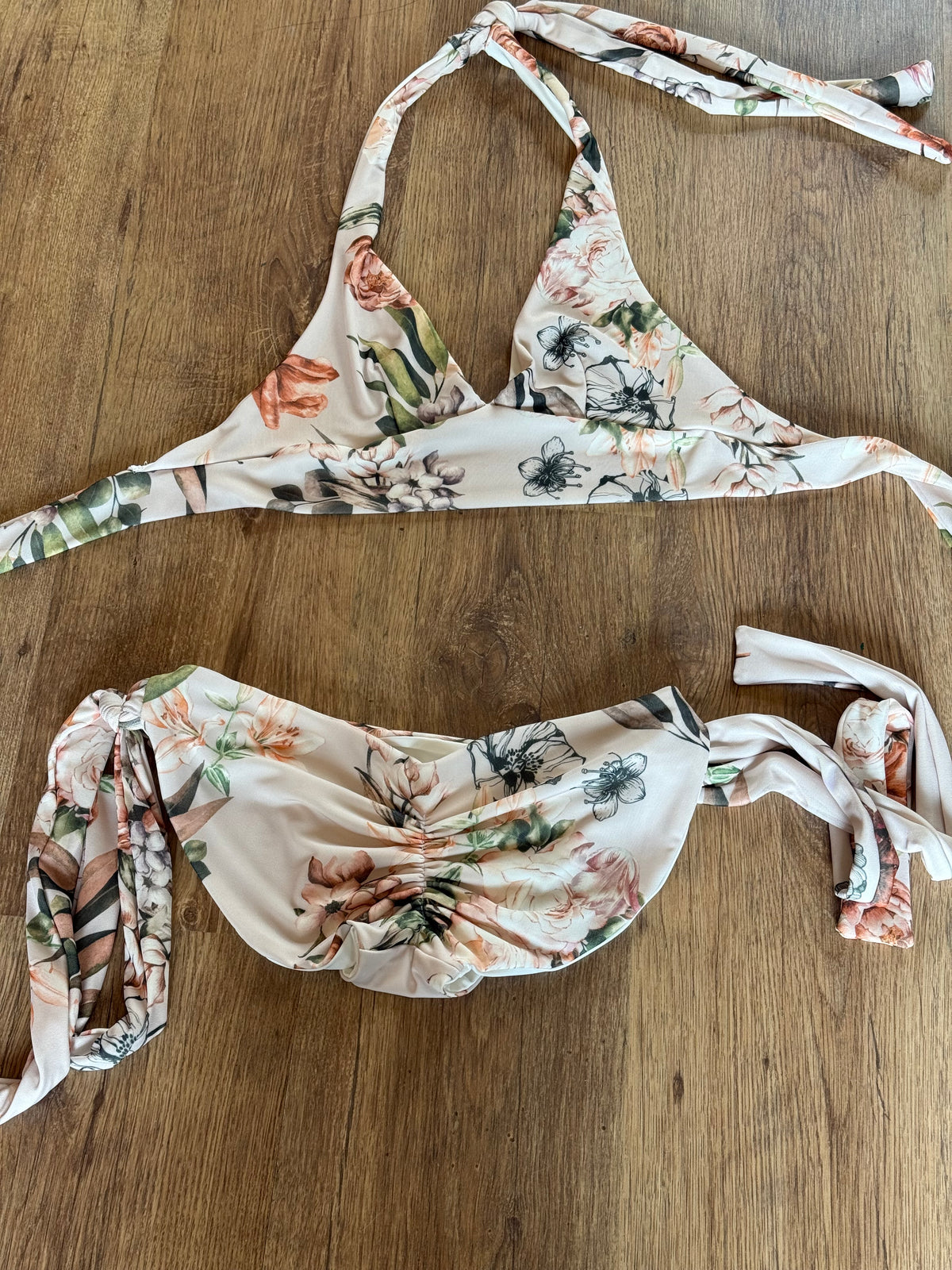 Mesh Halterneck Tie Bikini