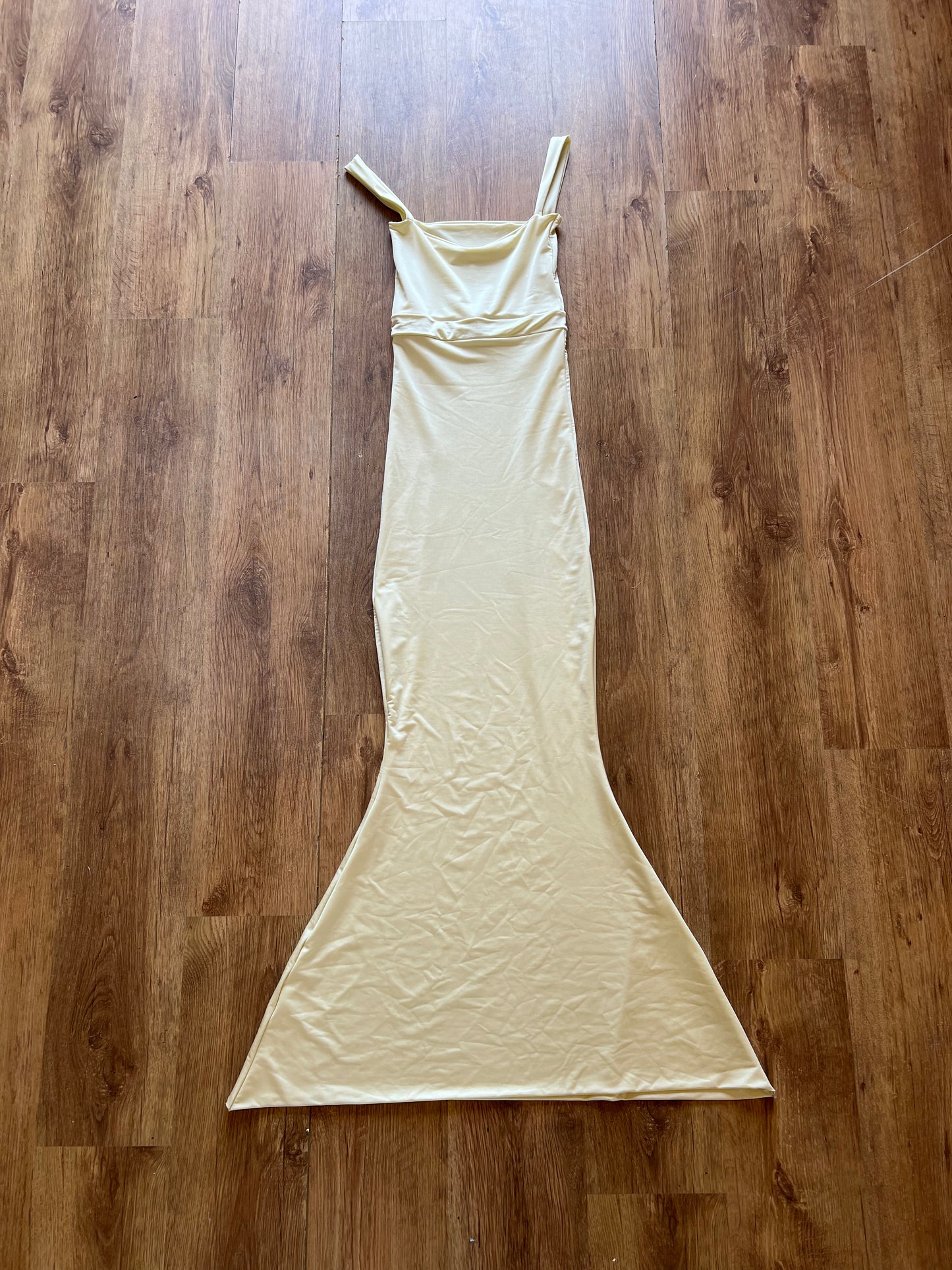 Squareneck Fishtail Dress