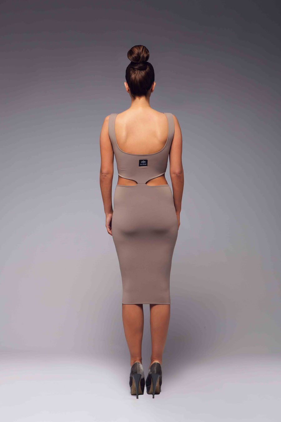 V Neck Bodycon Skirt Dress