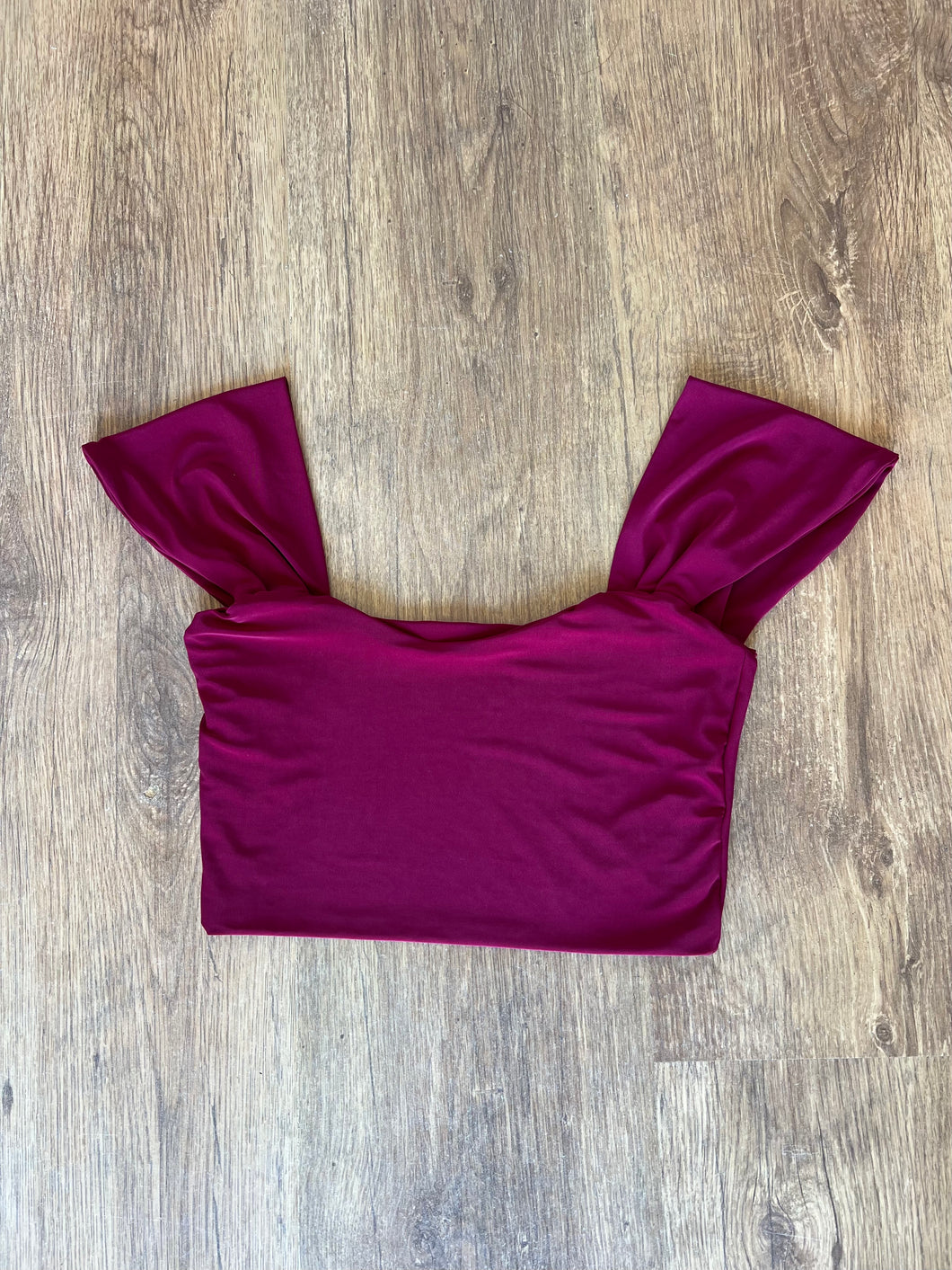 Sweetheart Bandeau Draped Shoulder Top