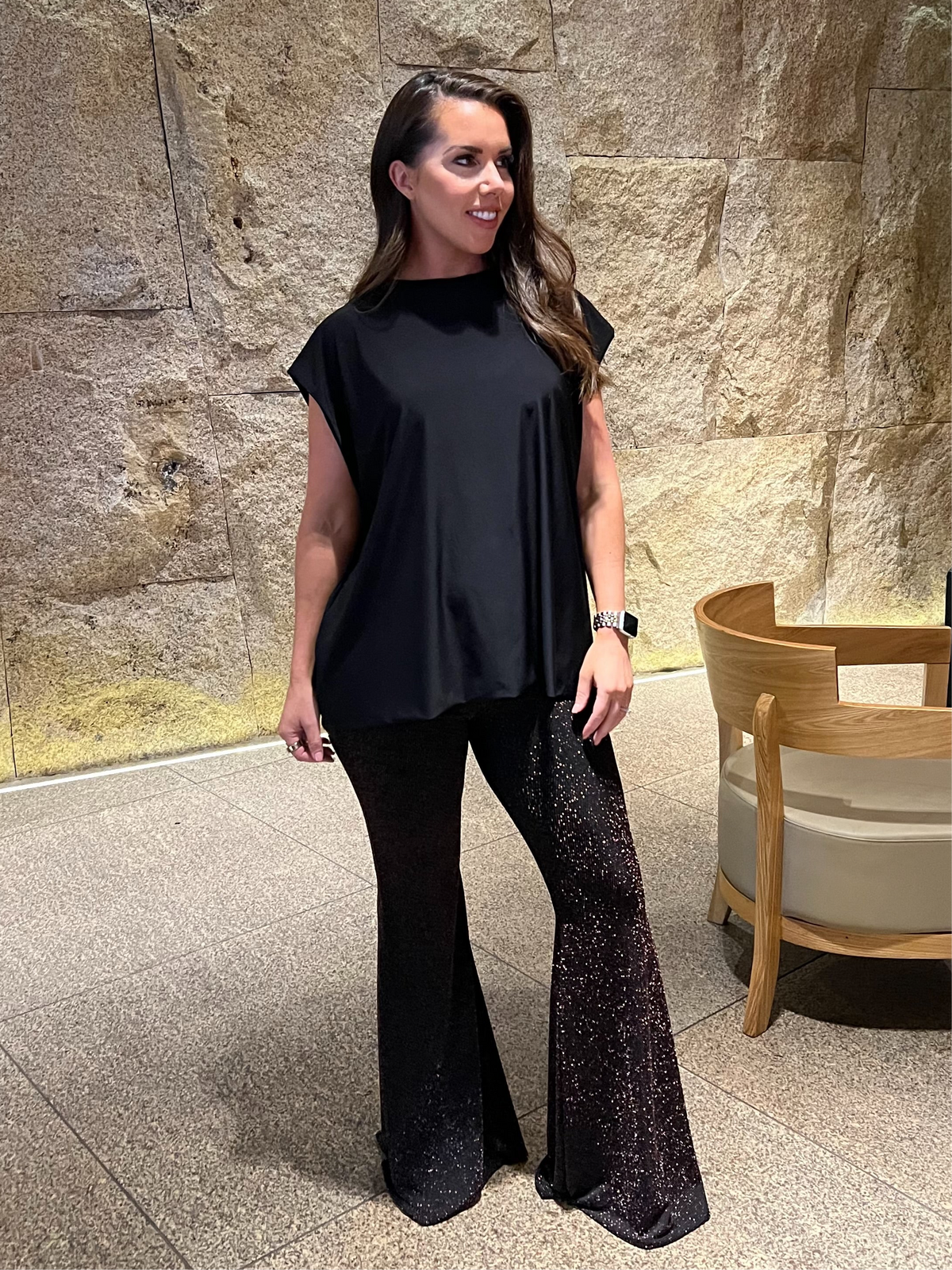 Oversized Sleeveless Top with belt
