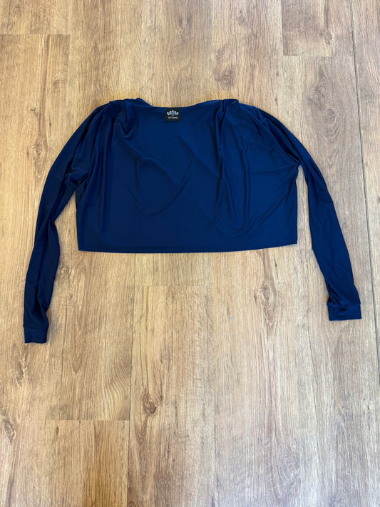 Long Sleeved Loose Crop Top with pleated shoulders