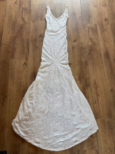 Load image into Gallery viewer, Sequinned Ivory Lace Backless Fishtail Dress
