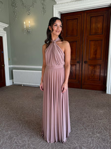 Double High Halter Bridesmaid Dress