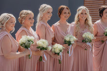 Load image into Gallery viewer, Double Cowl Bridesmaid Dress
