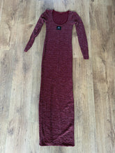 Load image into Gallery viewer, Long Sleeved Full length Dress with side split
