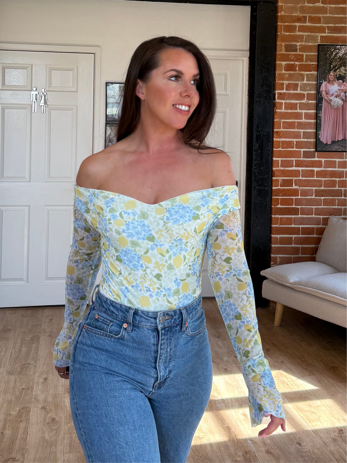 Mesh Long Sleeved Bardot Body