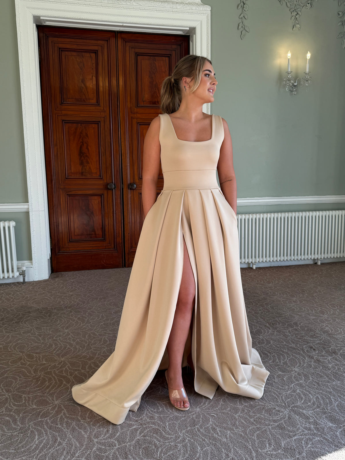 The Square-Neck Scuba Dress