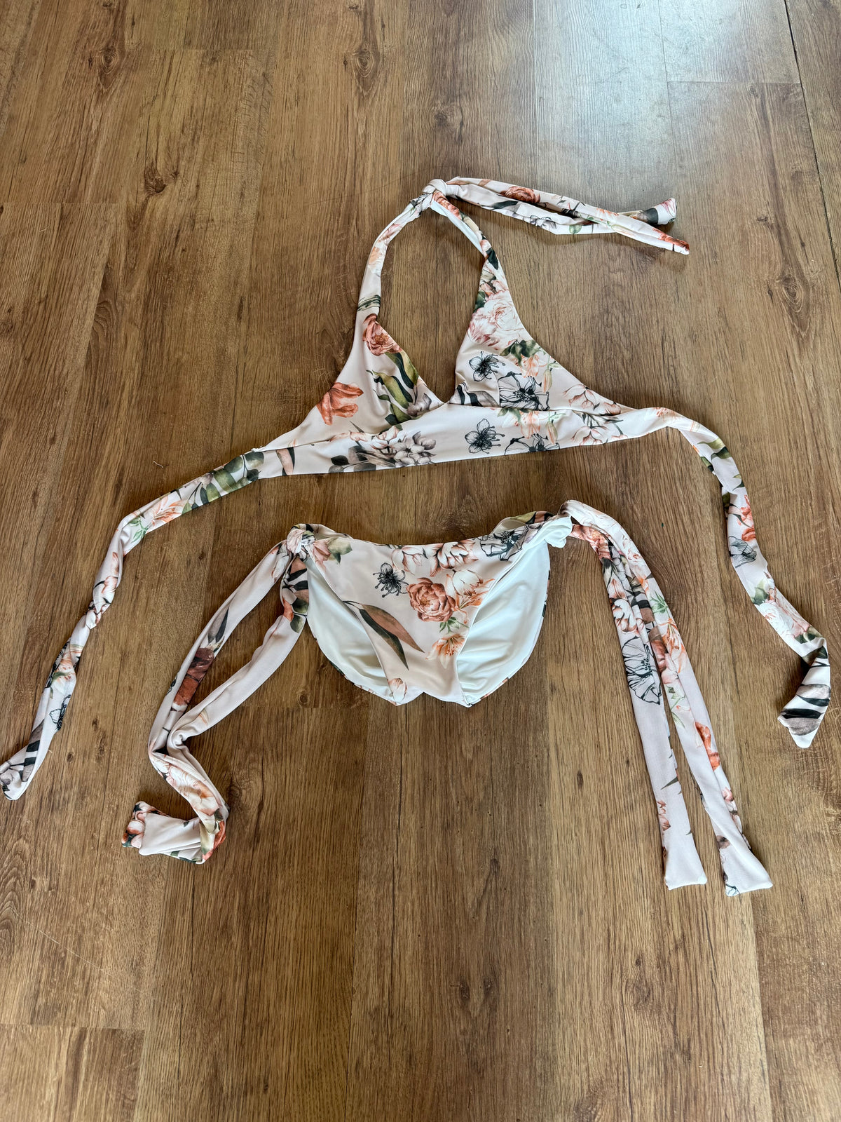 Mesh Halterneck Tie Bikini