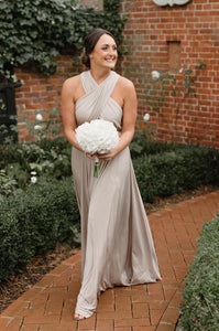 Twisted Cross Over Bridesmaid Dress