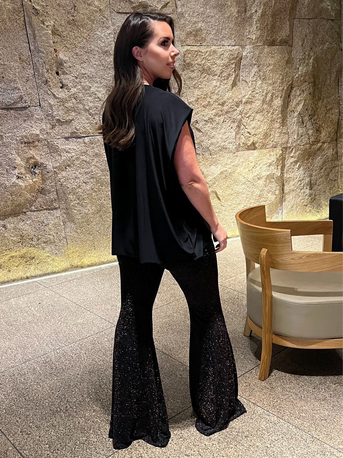 Oversized Sleeveless Top with belt