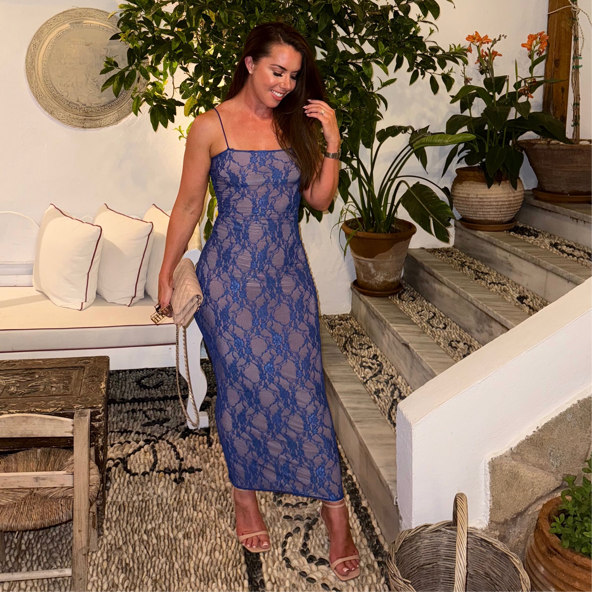 Spaghetti Strap Lace Dress