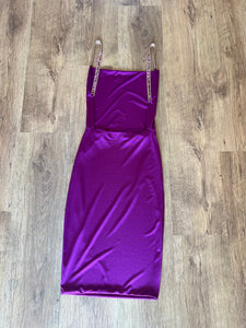 Small cowl backless beaded dress