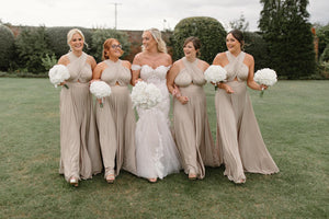 Twisted Cross Over Bridesmaid Dress