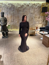 Load image into Gallery viewer, Long Sleeved Backless Fishtail Dress
