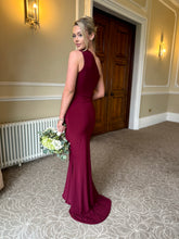Load image into Gallery viewer, Pleated One shoulder Fishtail Dress
