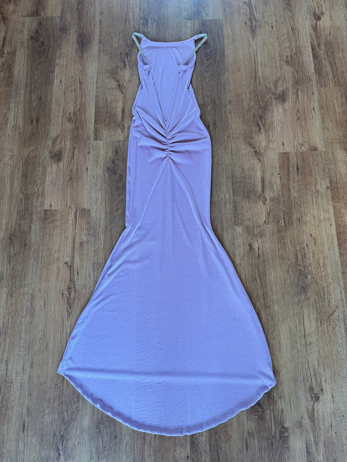 High Backless Beaded with sides Fishtail Dress