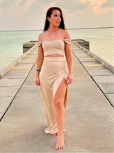 Load image into Gallery viewer, Sweetheart Bandeau Draped Shoulder Top

