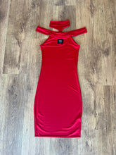 Load image into Gallery viewer, Off the shoulder with collar dress
