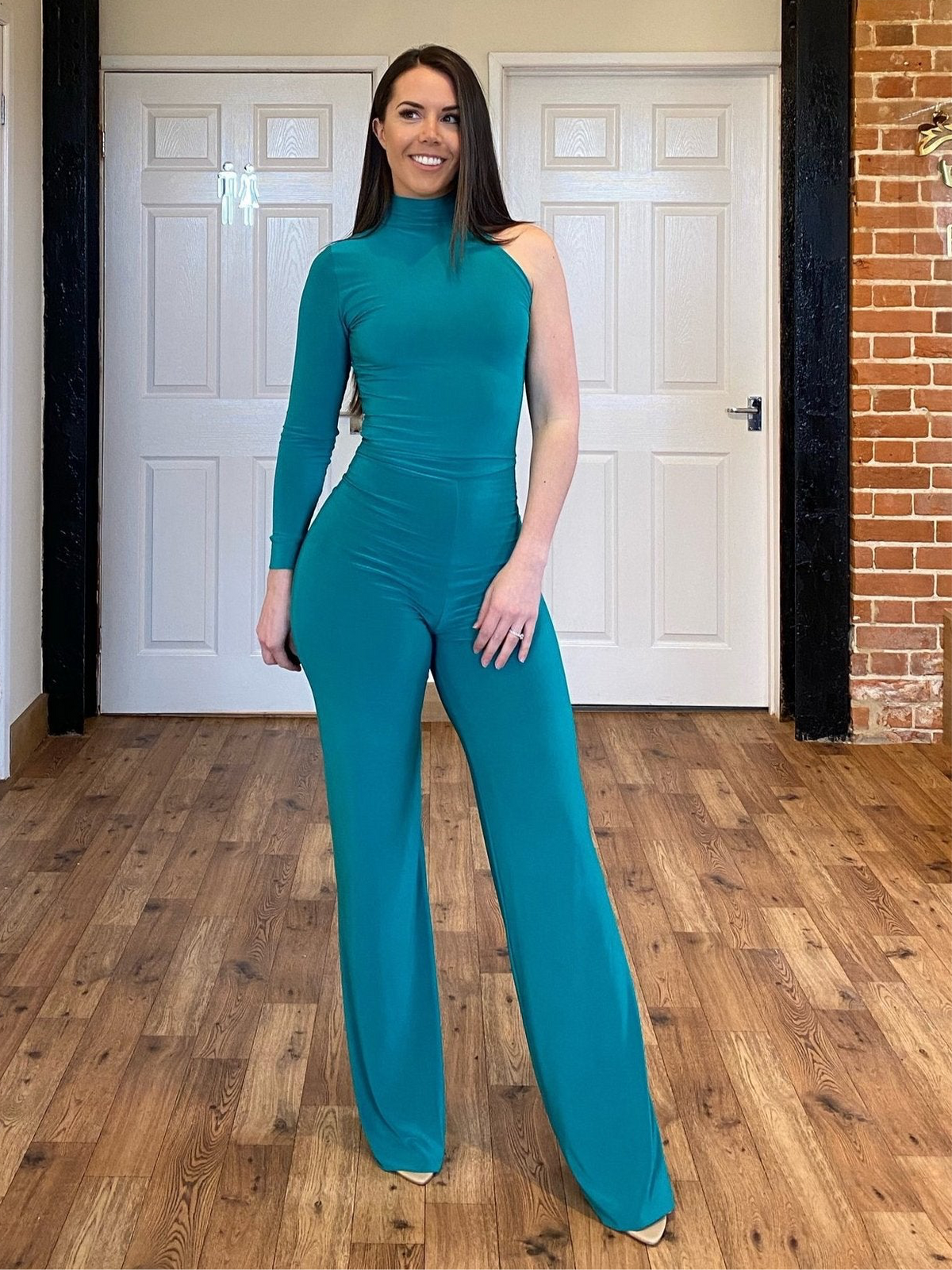 One Sleeved Turtleneck Top