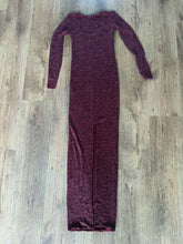 Load image into Gallery viewer, Long Sleeved Full length Dress with side split
