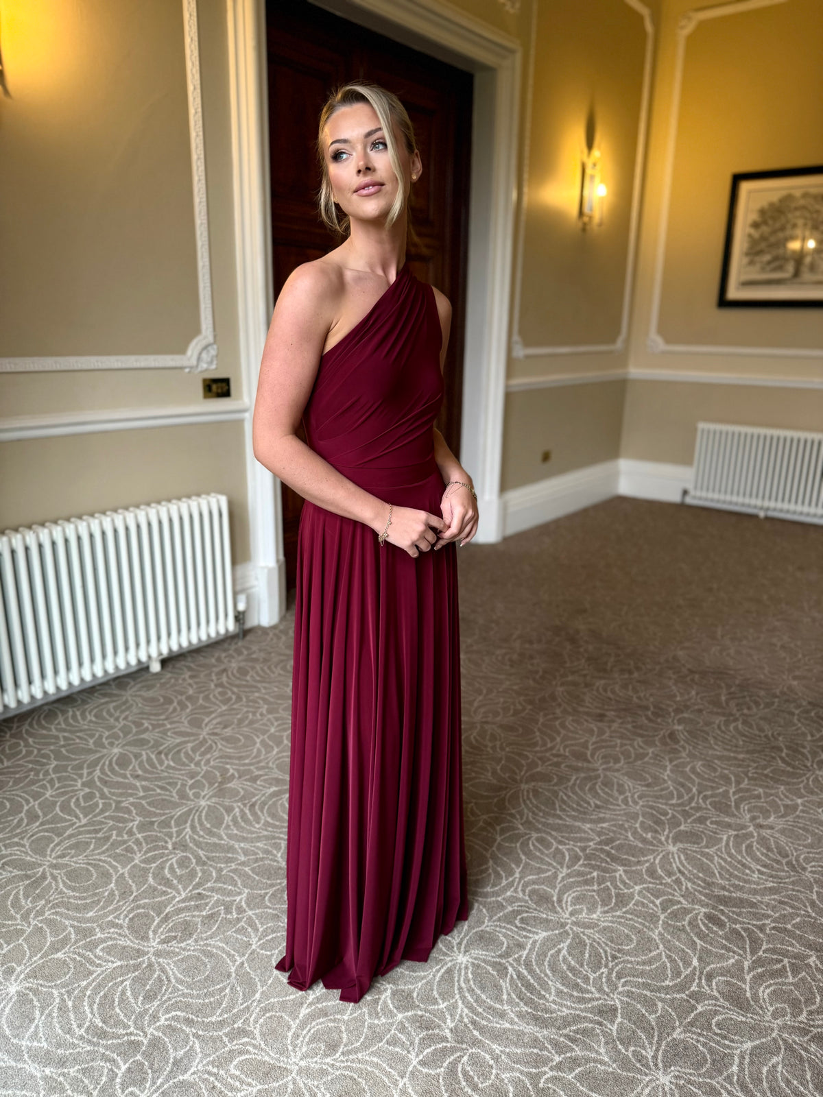 The Pleated One Shoulder