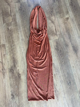 Load image into Gallery viewer, Calf length Backless Cowlsneck Dress
