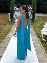 Load image into Gallery viewer, High Keyhole Dress with removable Scarf
