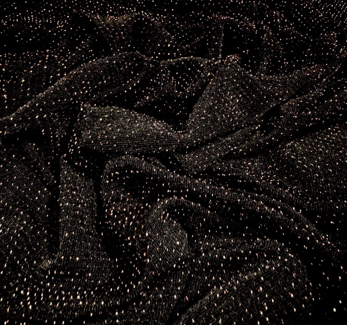 Black with Rose Gold Sparkle Jersey