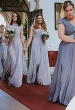 Load image into Gallery viewer, Variety of necklines for group of Bridesmaids
