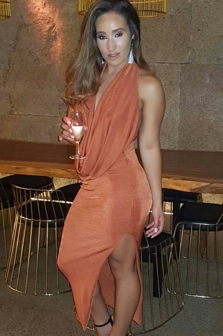 Backless Cowlsneck Dress