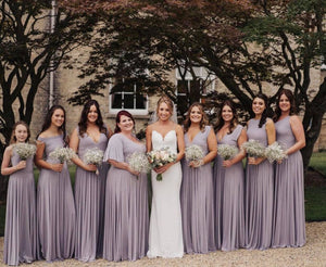 Variety of Necklines for group of Bridesmaids