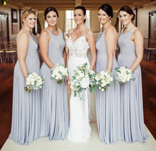Load image into Gallery viewer, Backless Beaded All Around Bridesmaid Dress
