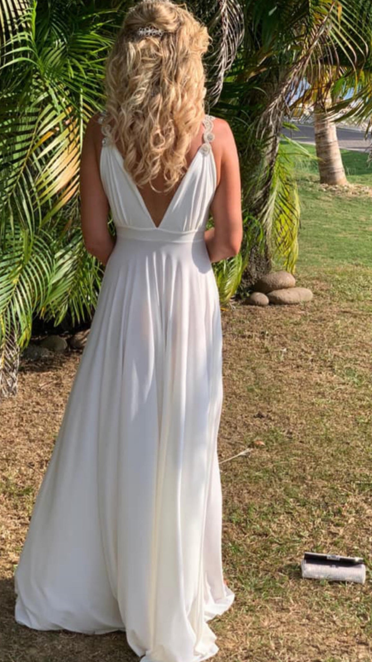 Beaded Shoulder Bridal Dress