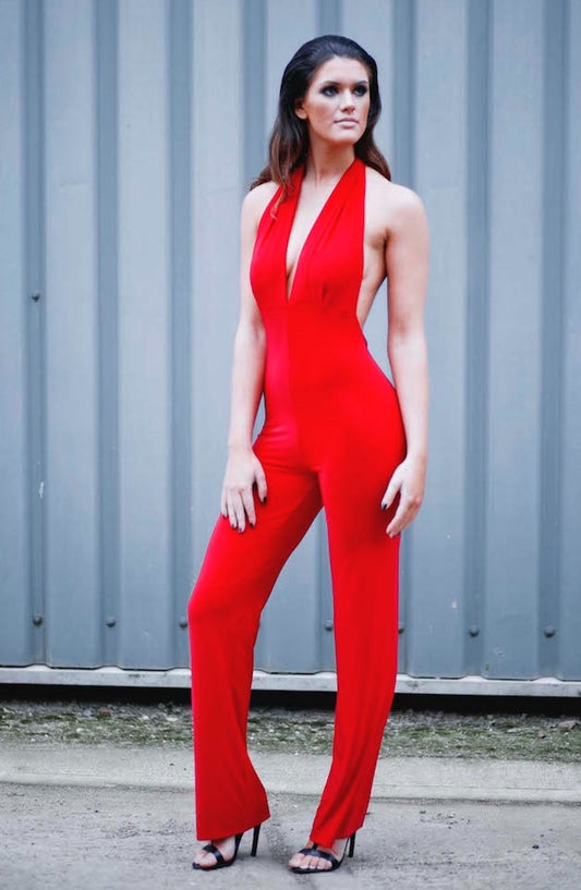Backless Halterneck Jumpsuit