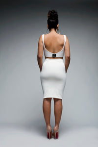 Narrow V Neck Crop Top