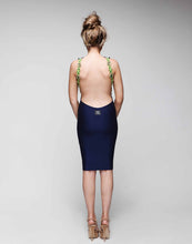 Load image into Gallery viewer, Backless Double Beaded Bodycon Dress
