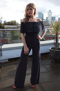 Ruffle Bardot Jumpsuit