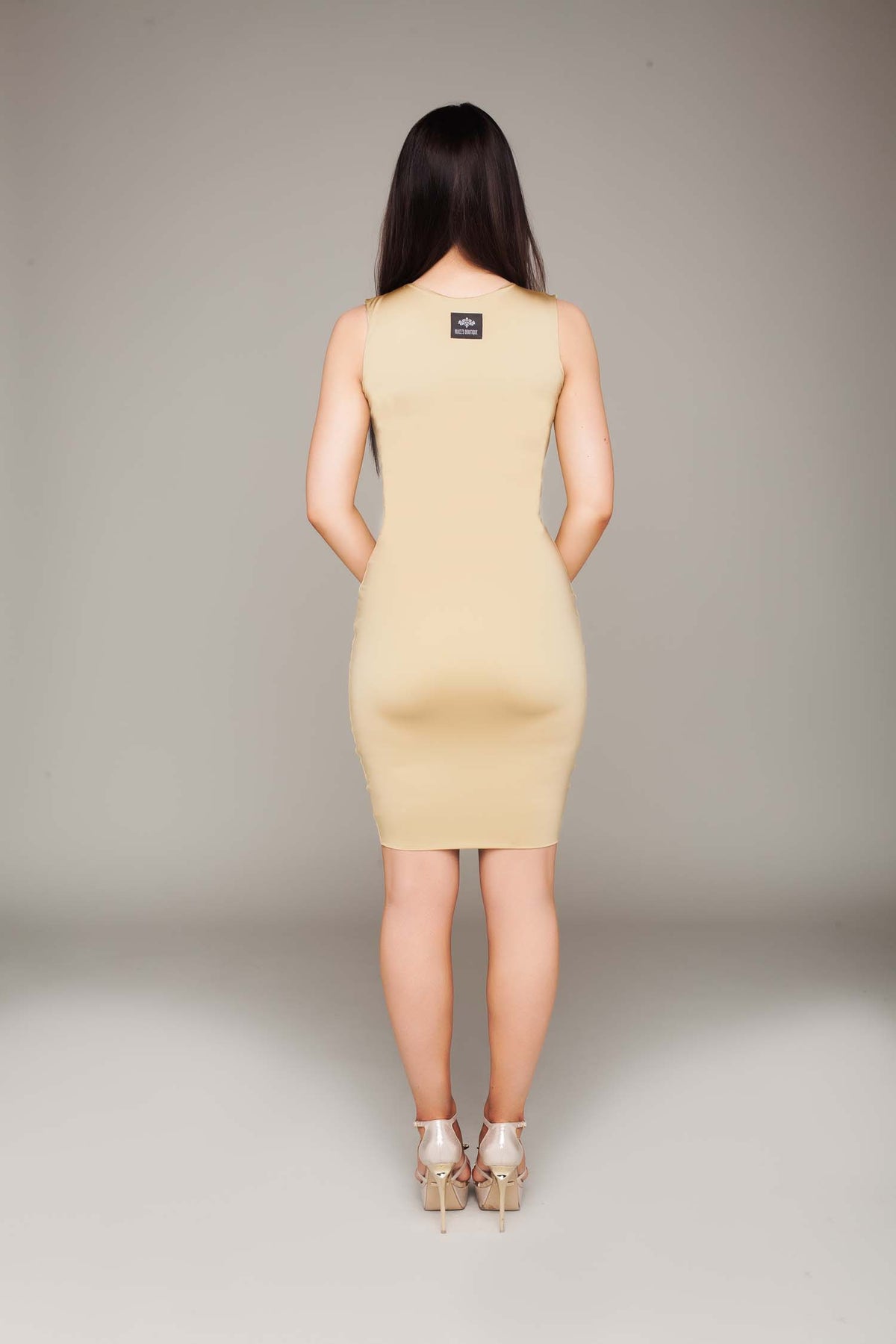 High Roundneck Bodycon Dress