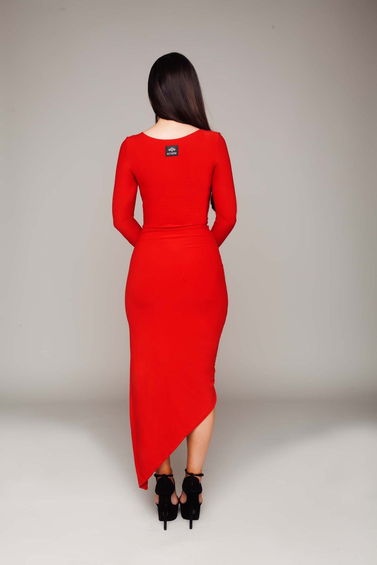 Long Sleeved Drape Dress