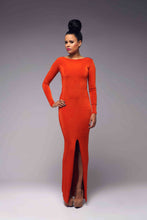 Load image into Gallery viewer, Long Sleeved Full Length Backless Bodycon Dress
