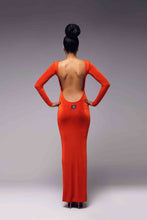 Load image into Gallery viewer, Long Sleeved Full Length Backless Bodycon Dress
