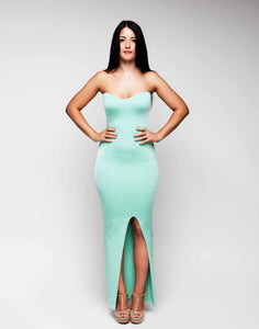 Full Length Strapless Sweetheart Bodycon Dress