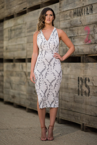 Plunge Cross Back with Side Split Front