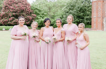 Load image into Gallery viewer, Variety of Necklines for group of Bridesmaids
