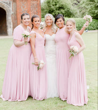Load image into Gallery viewer, Variety of Necklines for group of Bridesmaids
