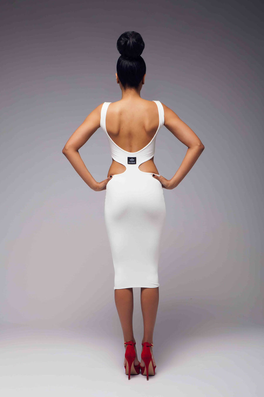 V Neck Bodycon Skirt Dress