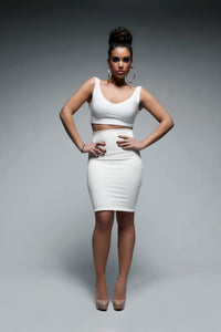 Narrow V Neck Crop Top